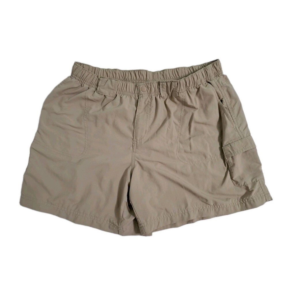 Columbia Shorts Women's Large Khaki Beige Tan Trail Cargo Nylon Walnut River